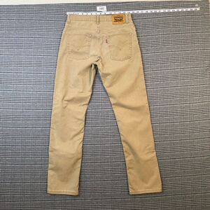 Levi's 511 Boys' Jeans Khaki Beige Denim Slim Fit Stretch Size 16 Reg (28x28)